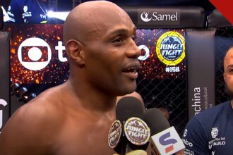 lutador Ulisses Melo estreia no MMA em foto do atleta em entrevista no Jungle Fight 156, em São Paulo