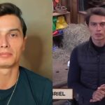 Gabriel Torres explica desistência de A Fazenda 18 em vídeo aos fãs, com Gabriel Torres em imagens do confinamento e da entrevista após a saída