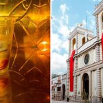 diocese da Guatemala investiga milagre eucarístico em Cuilapa, e a imagem mostra a hóstia consagrada com manchas vermelhas em um recipiente de vidro com água