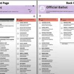 hackers derrubam sistema da Comissão Eleitoral federal dos Estados Unidos, e a imagem mostra as páginas de uma cédula oficial de votação americana
