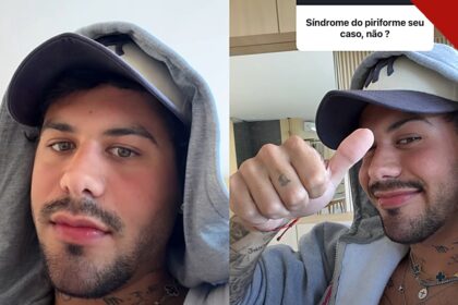 Zé Felipe revela diagnóstico de síndrome do piriforme após confundir a dor com problema no nervo ciático, e a imagem mostra o cantor nos stories em que respondeu aos seguidores sobre o diagnóstico
