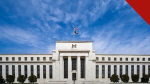 dólar recua a 534 após fala do presidente do Fed, e a imagem mostra o prédio do Federal Reserve, o banco central dos Estados Unidos, em Washington