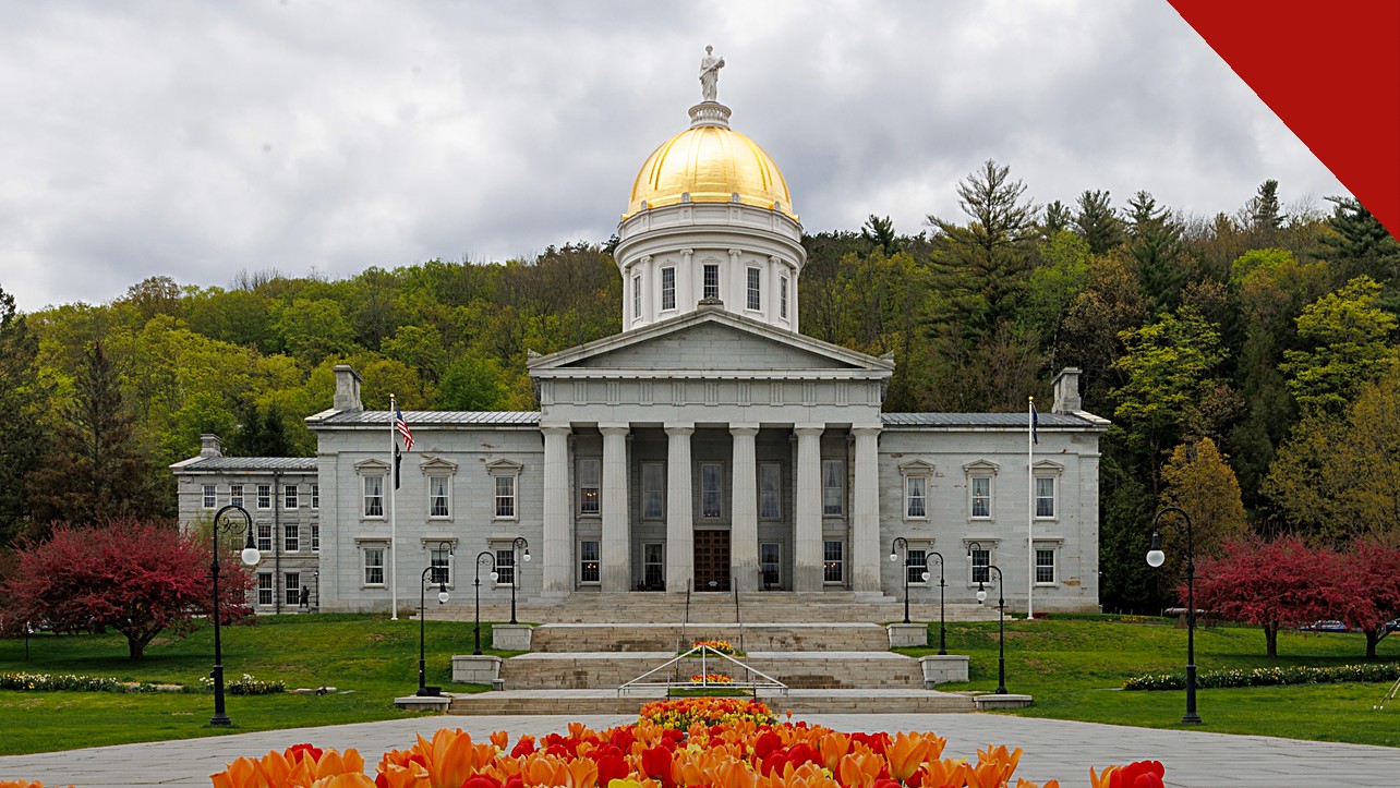 Vermont é processado por excluir escolas religiosas, e a imagem mostra o Capitólio estadual de Vermont, em Montpelier, sede do governo que aprovou a lei Act 73 contestada na Justiça