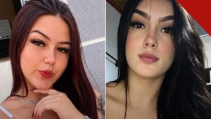 laudo confirma como primas morreram no Paraná: montagem com fotos de Letycia Garcia Mendes e Sttela Dalva Melegari Almeida, primas de 18 anos