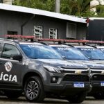 roubos caem 22% em São Paulo e atingem o menor índice para setembro desde 2001, segundo a SSP, e a imagem mostra viaturas da Polícia Militar paulista, em foto ilustrativa de arquivo