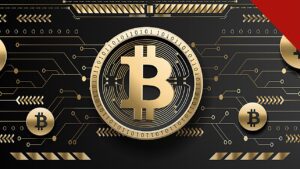 hackers roubam 6 bilhões de dólares em criptomoedas da Binance, e a imagem mostra moedas físicas de Bitcoin douradas, em referência ao ataque contra a maior corretora de criptomoedas do mundo