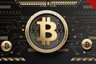 hackers roubam 6 bilhões de dólares em criptomoedas da Binance, e a imagem mostra moedas físicas de Bitcoin douradas, em referência ao ataque contra a maior corretora de criptomoedas do mundo