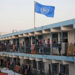 Professora de Gaza é ameaçada: escola da UNRWA em Deir el-Balah, na Faixa de Gaza, em foto livre licença CC BY-SA 3.0 IGO