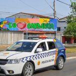 major da PMDF é suspeito de agredir a companheira, e a imagem mostra uma viatura Dodge da Polícia Militar do Distrito Federal em foto de arquivo, corporação à qual pertence o militar suspeito no caso de Caldas Novas