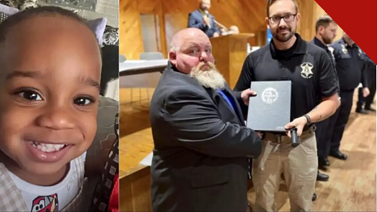 Vídeo mostra caos antes de tiro no Mississippi: montagem com a foto do bebê Kohen Wiley e agentes do escritório do xerife do condado de DeSoto