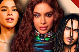 Anitta, Bruna Marquezine e Matuê não votaram: montagem com Bruna Marquezine, Anitta e Matuê, os artistas citados no boato do X