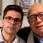 Pai de Paulo César Baruk: o pastor Eugênio Virginio da Silva abraçado ao filho em foto de família