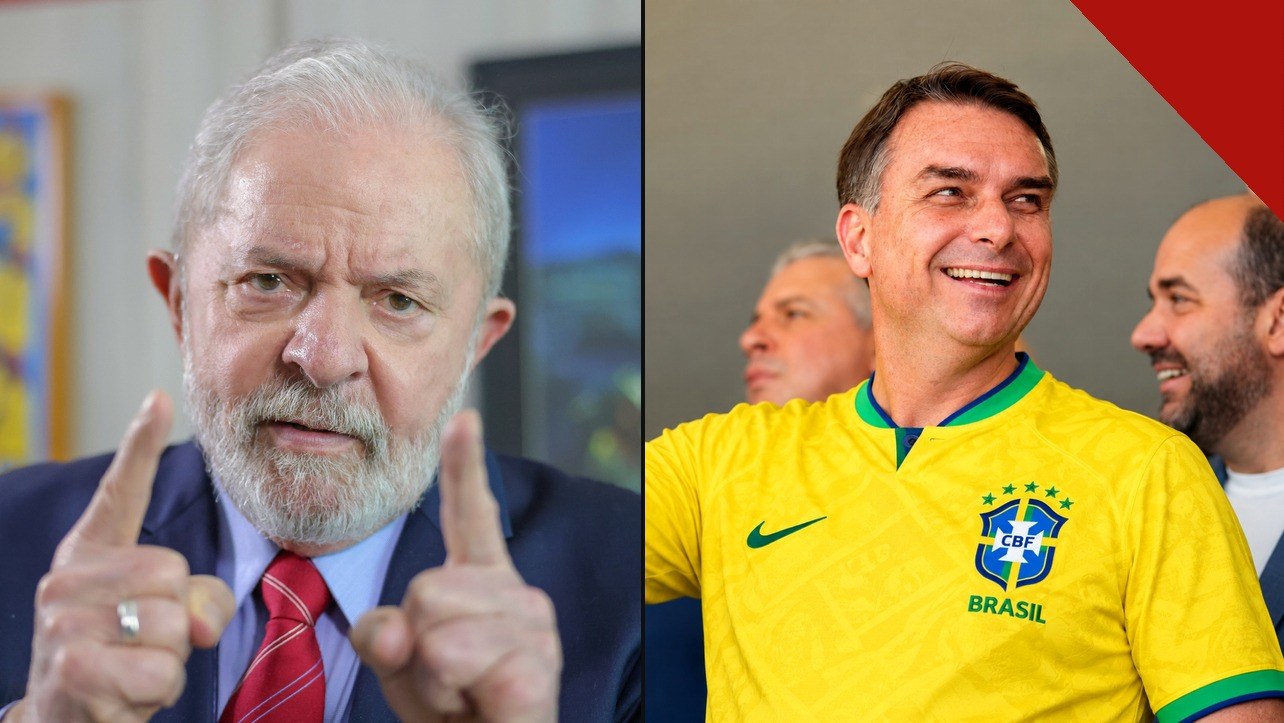 Debate da Globo segundo turno: Lula e Flávio Bolsonaro lado a lado