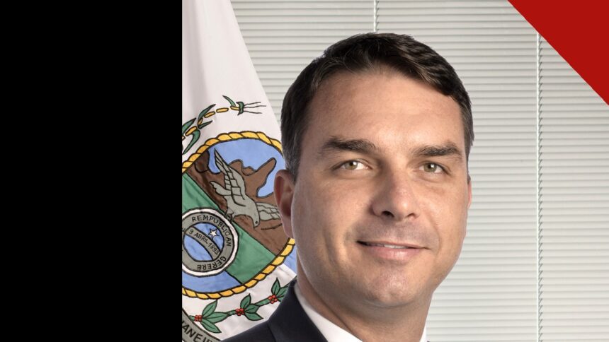 Empresários Flávio Bolsonaro: retrato oficial do senador Flávio Bolsonaro, candidato do PL à Presidência, em foto da Agência Senado