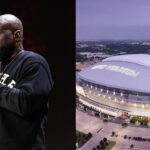 Pastor Philip Anthony Mitchell em oração e vista aérea do AT&T Stadium, palco do evento ACCESS da Igreja 2819
