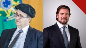 Reinaldo Azevedo Vorcaro: jornalista e banqueiro lado a lado na capa sobre o contrato de R$ 1,2 milhão
