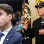 Musk parabeniza Nikolas Ferreira: o deputado federal e o bilionário Elon Musk, dono do X, em montagem do Hugo Gospel