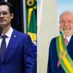 Deltan Dallagnol sigilos de Lula: o senador eleito e ex-procurador da Lava Jato ao lado do presidente Lula, em composição com fotos da Câmara dos Deputados e da Presidência da República