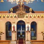 Interior de igreja ortodoxa na Jordânia, com altar e ícones, em imagem ilustrativa do ataque em igreja na Jordânia