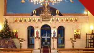 Interior de igreja ortodoxa na Jordânia, com altar e ícones, em imagem ilustrativa do ataque em igreja na Jordânia