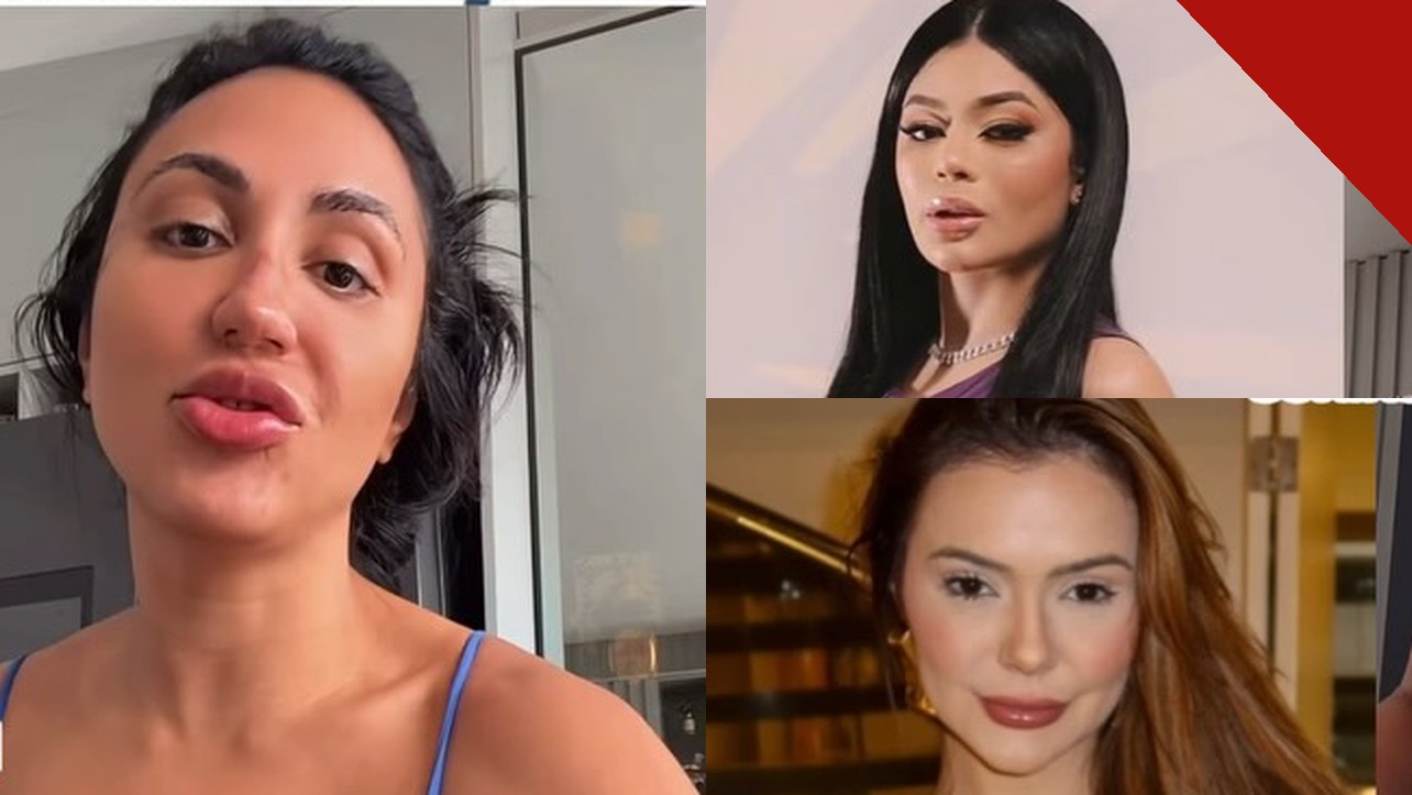Dayanne Bezerra em vídeo em que usa o termo crenterifa para criticar influenciadoras evangélicas que promovem rifas, ao lado de Rayssa Buq e Mirela Janis