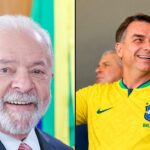 Voto dos presos no segundo turno: presidente Lula sorrindo ao lado de Flávio Bolsonaro com a camisa da seleção brasileira