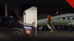 Fuga de Flávio Bolsonaro: comboio deixa a residência do senador à noite e jato Gulfstream G400 aguarda em aeroporto