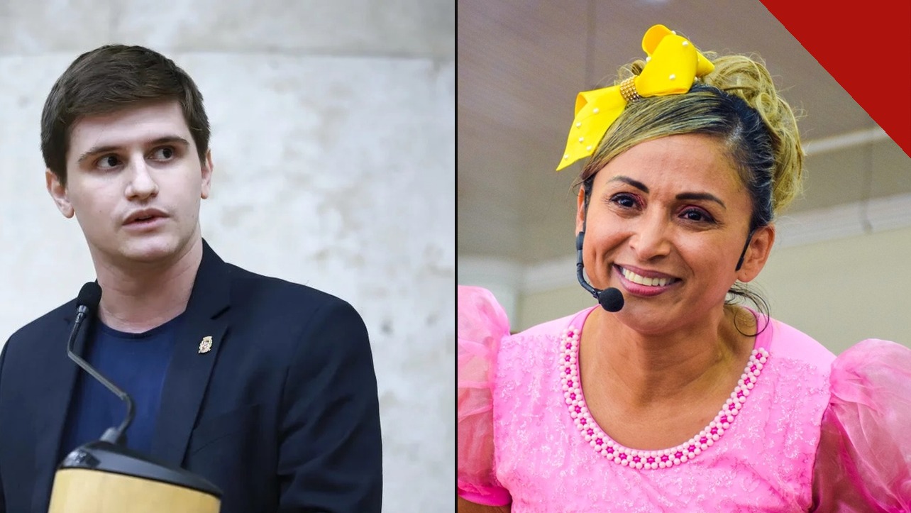 Lucas Pavanato e a missionária Tia Jô, que diz ter profetizado sobre o deputado eleito há 14 anos