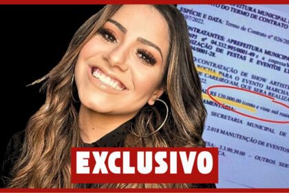 Gabriela Rocha e documento de contratação de show, capa exclusiva do Hugo Gospel