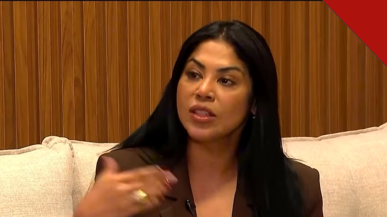 Gisele Nascimento em entrevista ao RJ2, da TV Globo, na qual falou pela primeira vez sobre a tragédia