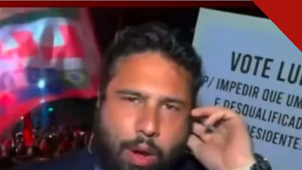 Repórter da Jovem Pan hostilizado durante ato pró-Lula no Largo da Batata, em São Paulo