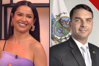 Juliette e Flávio Bolsonaro lado a lado
