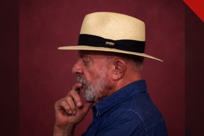 Lula pode ser varrido: o presidente de perfil, com chapéu de palha, em retrato usado pela revista The New Yorker