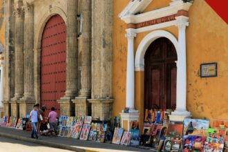 Fachada de igreja em Cartagena, cidade do pastor colombiano assassinado Jesús Alberto Puerta Pérez