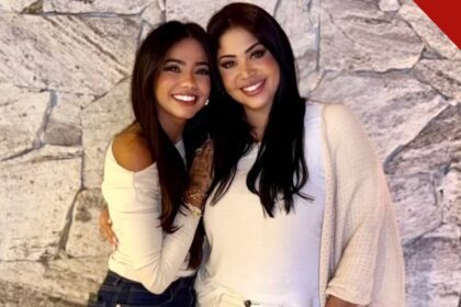 Ana Rocha ao lado da tia, a cantora gospel Gisele Nascimento