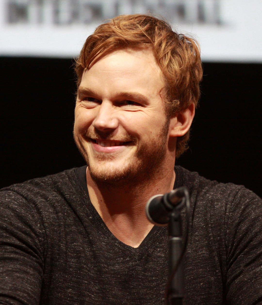 Chris Pratt em convenção de cultura pop nos Estados Unidos, em matéria sobre as declarações de Chris Pratt sobre fé
