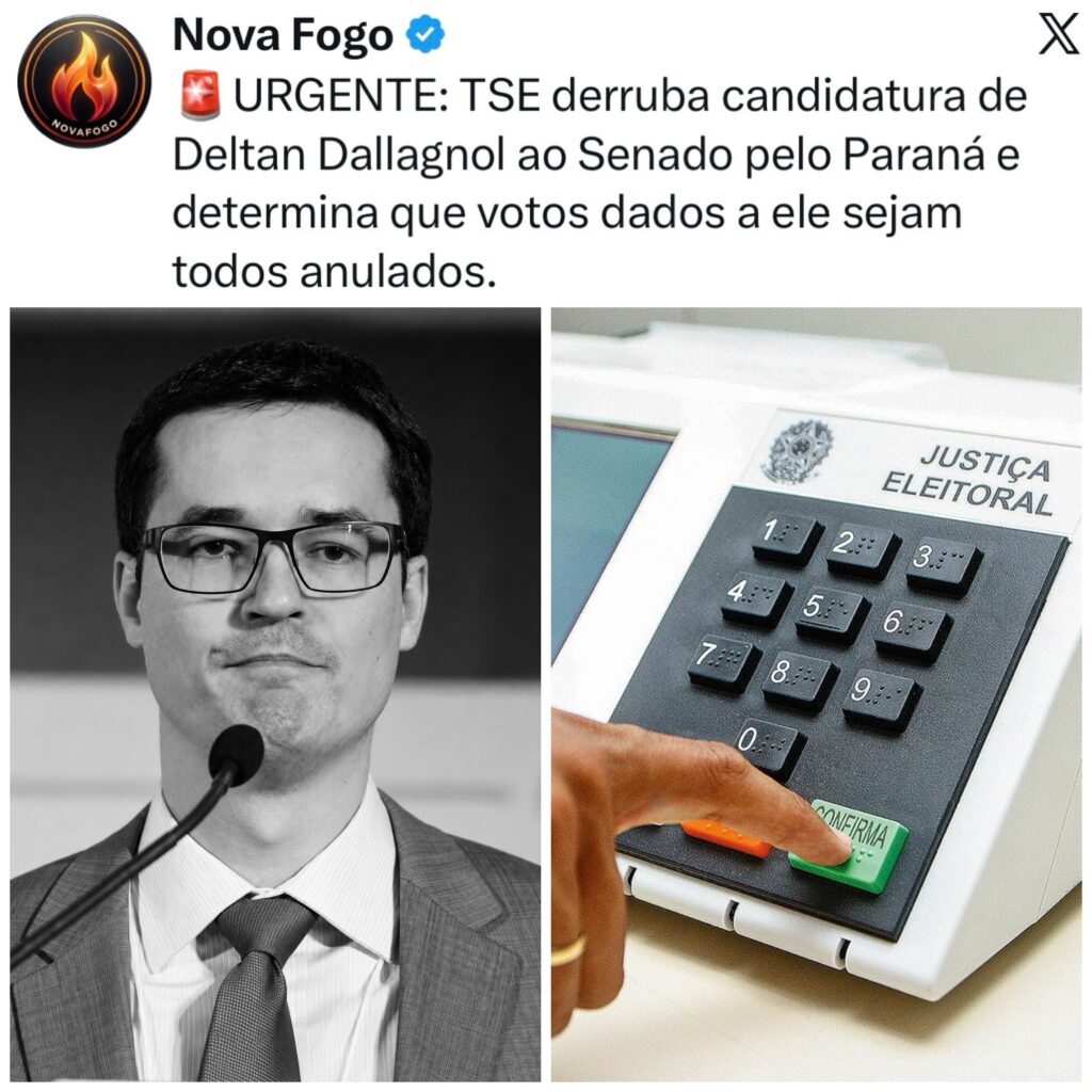 Publicação original no Instagram sobre a decisão do TSE contra Deltan Dallagnol