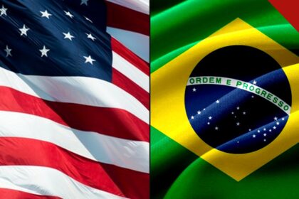 Bandeiras dos Estados Unidos e do Brasil | Reprodução | Internet