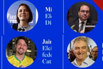 Michelle, Carlos, Jair Renan e Renato Bolsonaro | Reprodução | Instagram @estadao | Internet