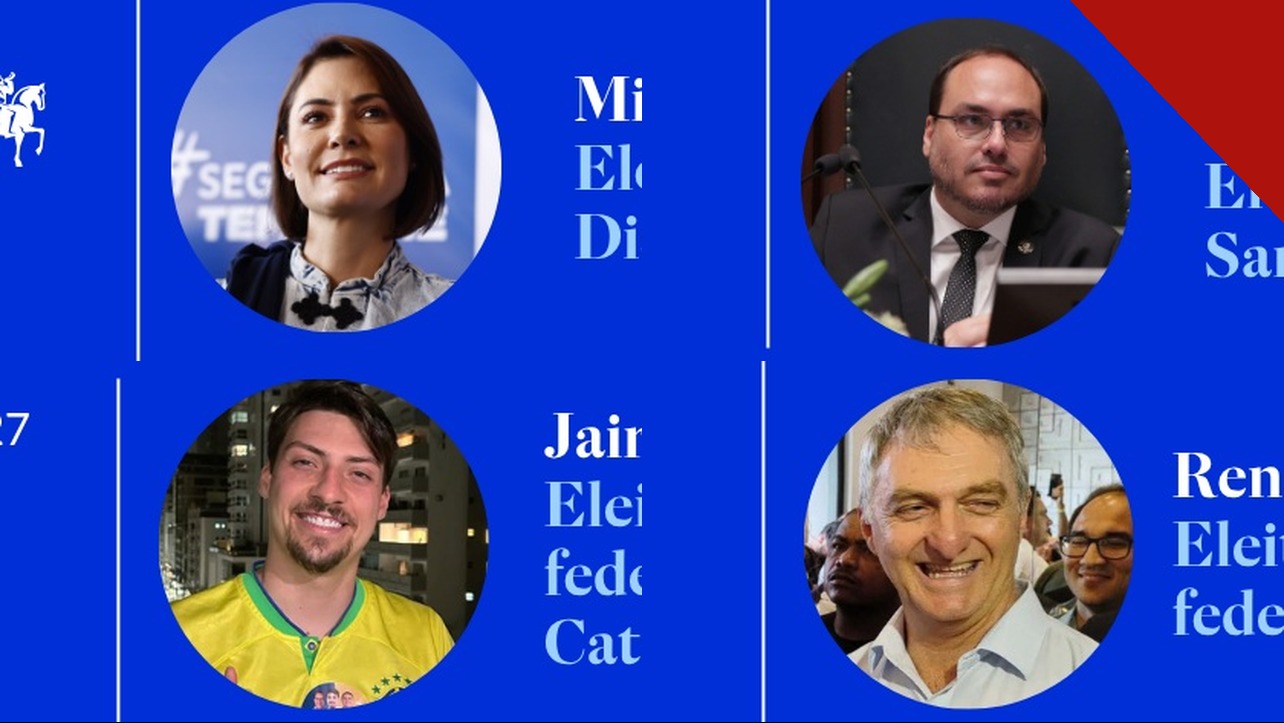 Michelle, Carlos, Jair Renan e Renato Bolsonaro | Reprodução | Instagram @estadao | Internet