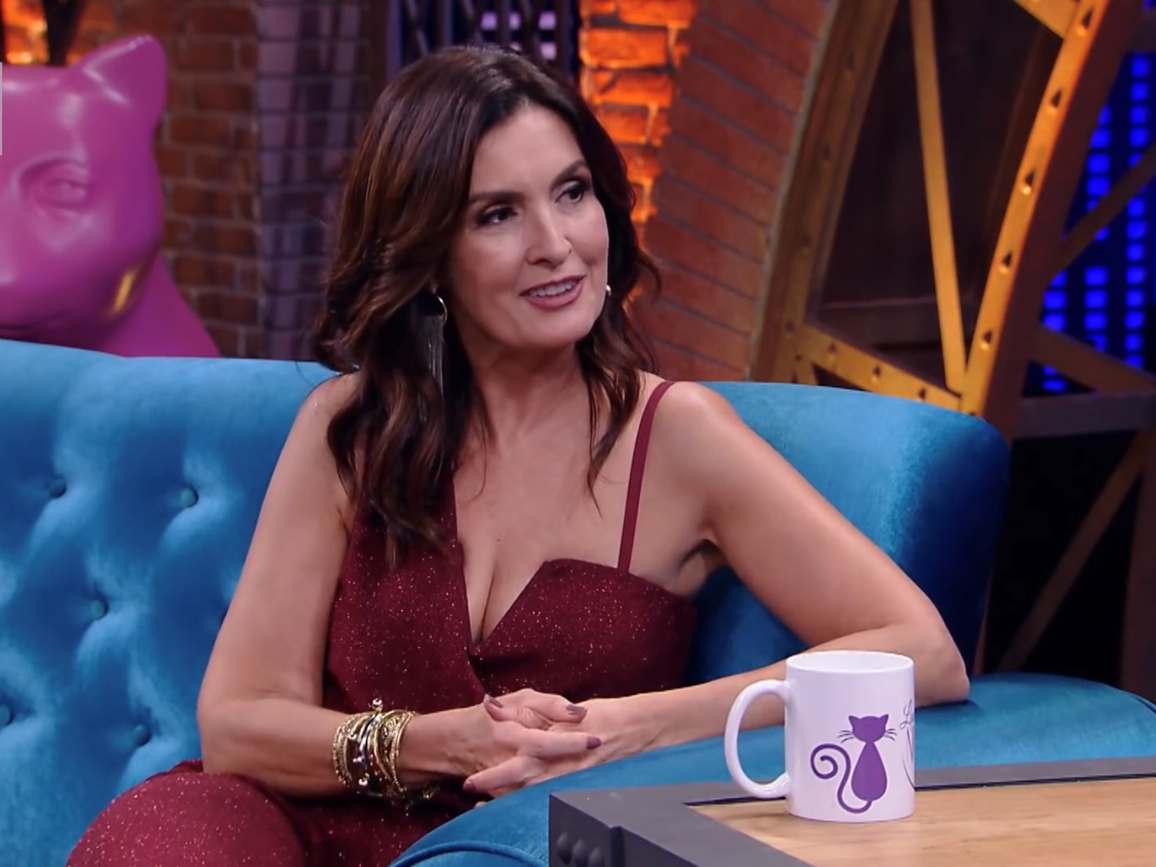 Fátima Bernardes em entrevista no programa Lady Night