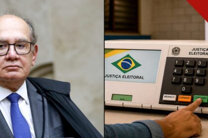 Gilmar Mendes e urna eletrônica | Andressa Anholete/SCO/STF | Reprodução | Internet