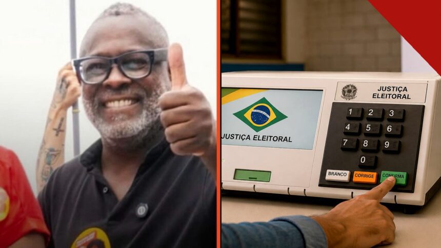 Kleber Lucas e urna eletrônica | Reprodução | Redes sociais | Internet