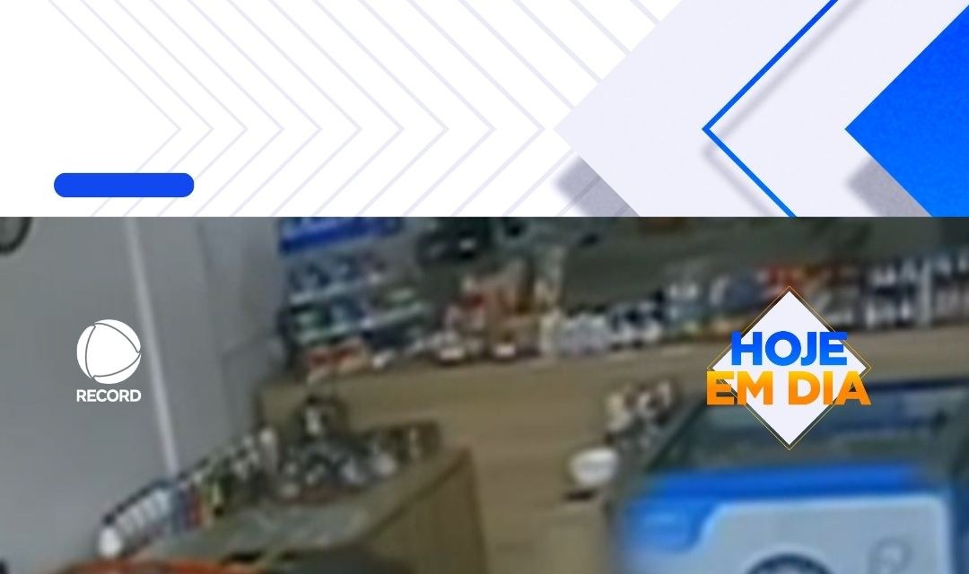 Parte superior do quadro do programa Hoje em Dia sobre o caso da sorveteria em Goiás
