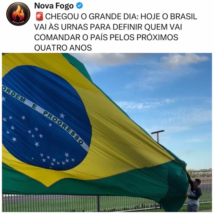 Publicação do Nova Fogo anunciando o dia do segundo turno das eleições