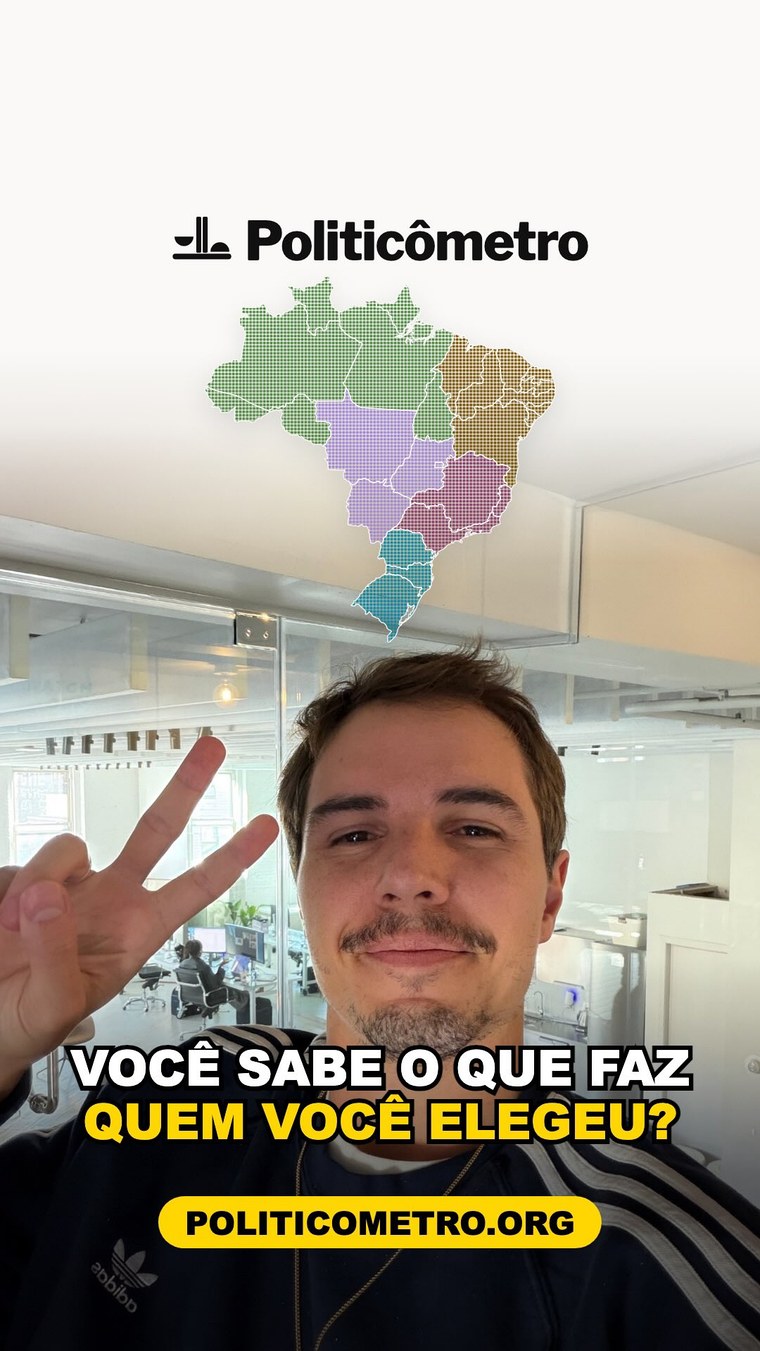 Igor Carvalho em vídeo do Politicômetro no Instagram perguntando você sabe o que faz quem você elegeu