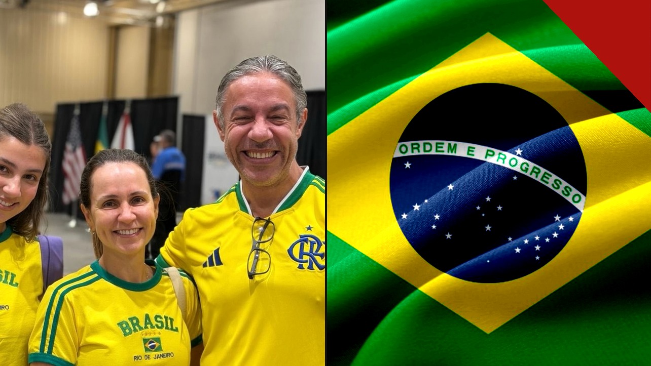 Eleitores brasileiros e bandeira do Brasil | Reprodução | Instagram @nossaradiousa