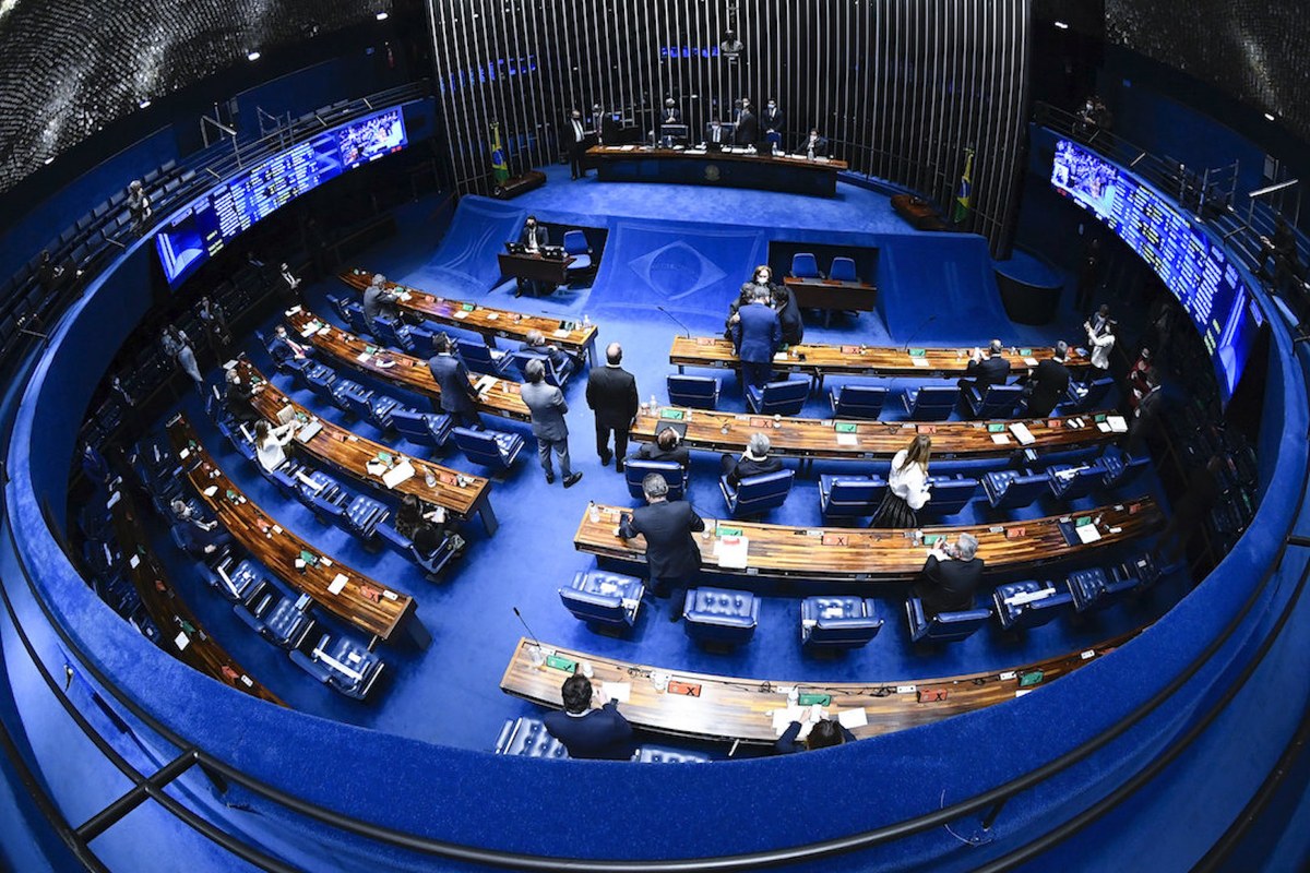 Plenário do Senado Federal, em Brasília, onde a PEC da Segurança Pública será votada no Senado