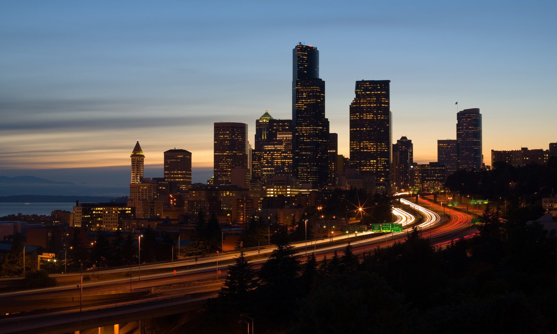 Vista de Seattle, no estado de Washington